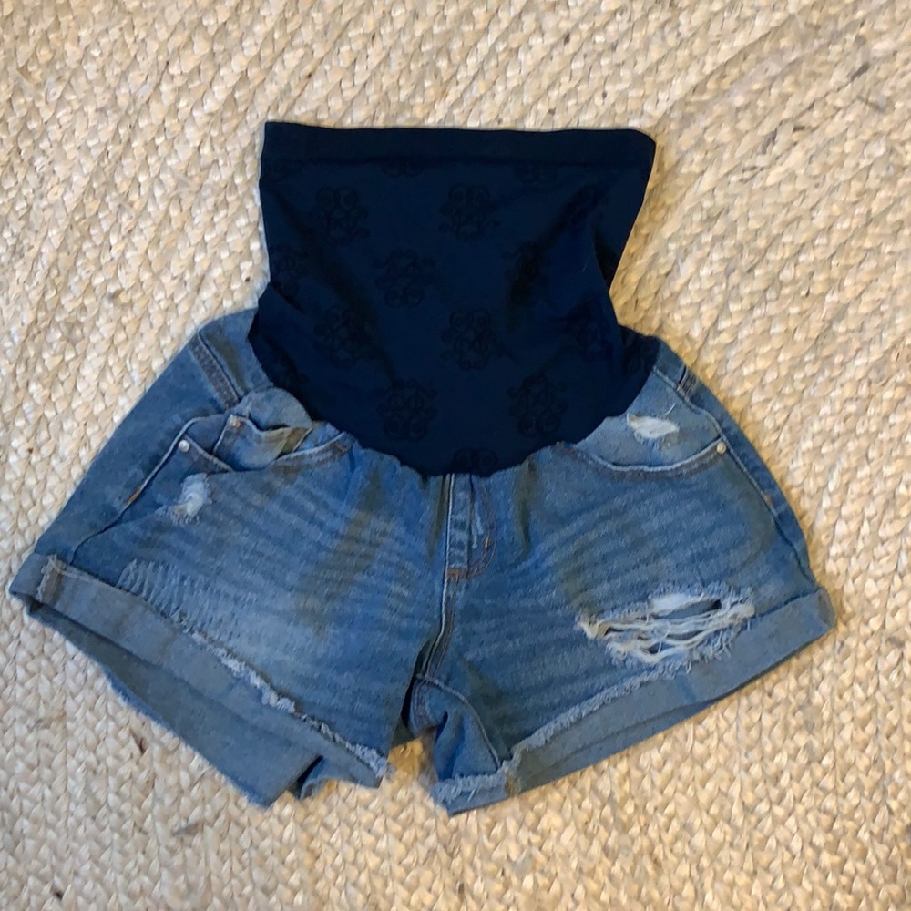 Maternity Over the Bump Denim Shorts
